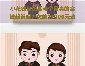 小花钱包逾期半个月真的会被起诉吗？欠款17000元该如何处理？