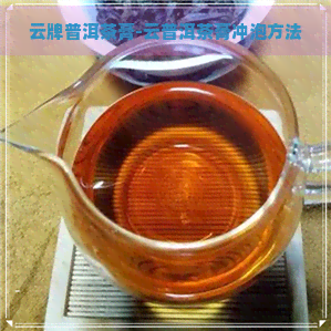 云牌普洱茶膏-云普洱茶膏冲泡方法