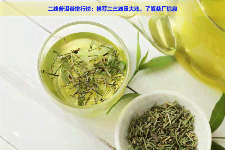 二线普洱茶排行榜：推荐二三线及大牌，了解茶厂信息