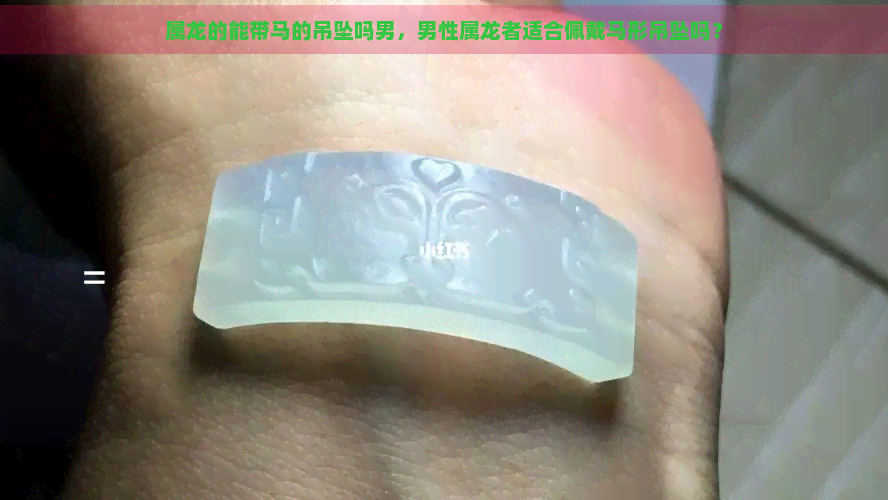 属龙的能带马的吊坠吗男，男性属龙者适合佩戴马形吊坠吗？