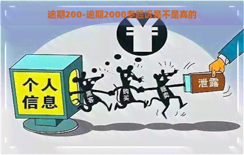 逾期200-逾期2000多起诉是不是真的