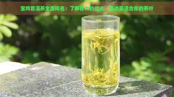 宝鸡普洱茶全面排名：了解各大的优劣，挑选最适合你的茶叶