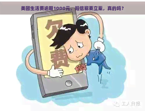 美团生活费逾期1000元，短信称要立案，真的吗？