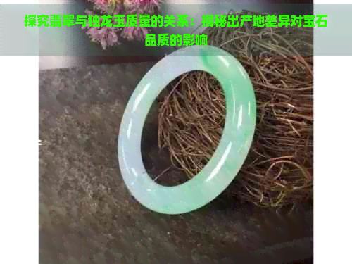 探究翡翠与独龙玉质量的关系：揭秘出产地差异对宝石品质的影响