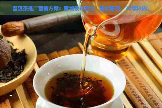 普洱茶推广营销方案：策划设计范文，模式研究，70字以内。