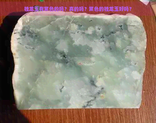 独龙玉有紫色的吗？真的吗？紫色的独龙玉好吗？