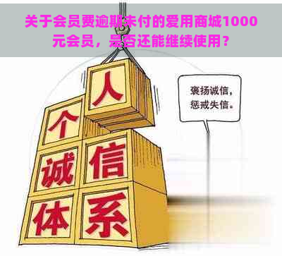 关于会员费逾期未付的爱用商城1000元会员，是否还能继续使用？