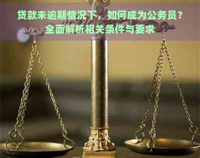 贷款未逾期情况下，如何成为公务员？全面解析相关条件与要求