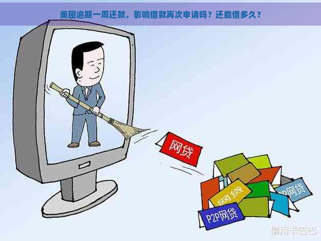 美团逾期一周还款，影响借款再次申请吗？还能借多久？