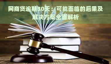 网商贷逾期30天：可能面临的后果及解决方案全面解析