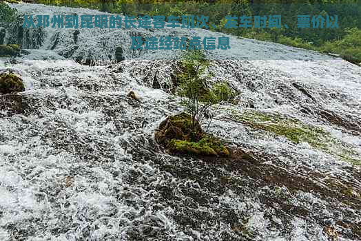 从邓州到昆明的长途客车班次、发车时间、票价以及途经站点信息