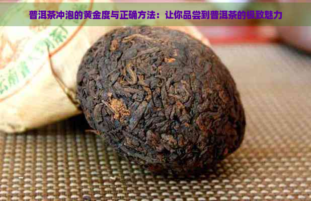 普洱茶冲泡的黄金度与正确方法：让你品尝到普洱茶的极致魅力