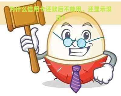 为什么信用卡还款后不能用，还显示没还？