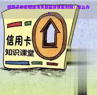 借呗还款后额度消失原因及恢复时间：怎么办？