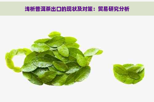 浅析普洱茶出口的现状及对策：贸易研究分析