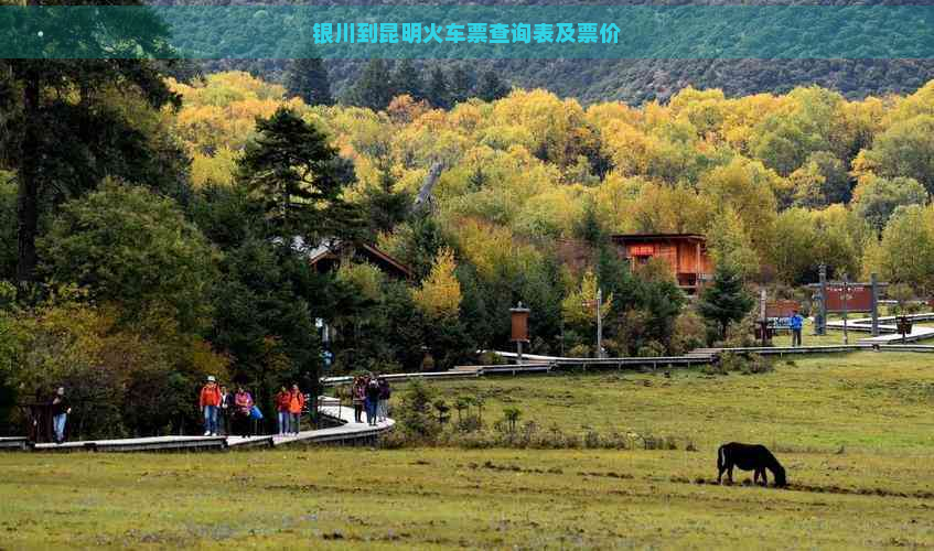 银川到昆明火车票查询表及票价