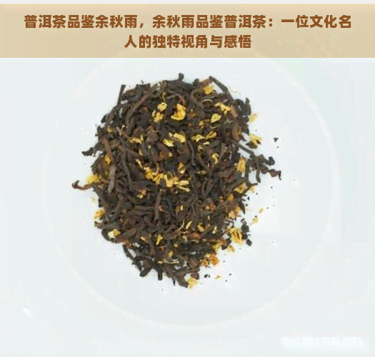 普洱茶品鉴余秋雨，余秋雨品鉴普洱茶：一位文化名人的独特视角与感悟