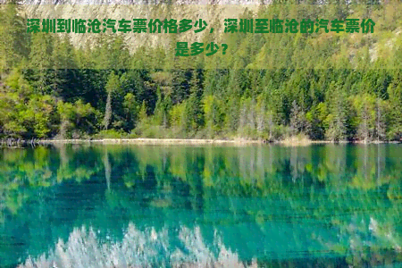 深圳到临沧汽车票价格多少，深圳至临沧的汽车票价是多少？