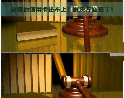 逮捕后信用卡还不上？解决方案来了！