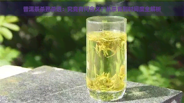 普洱茶杀熟杀透：究竟有何含义？从杀青到时间度全解析