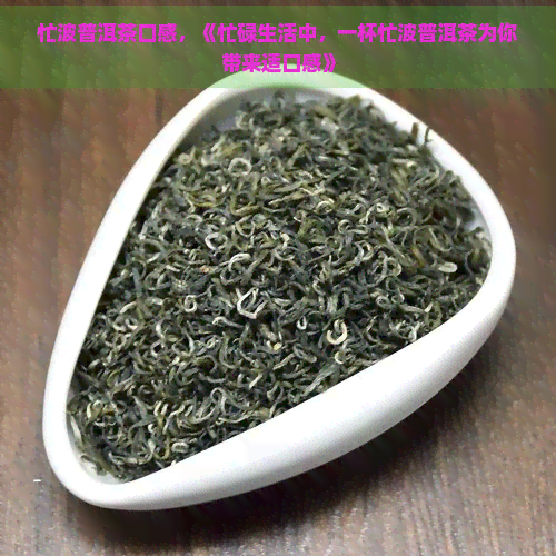 忙波普洱茶口感，《忙碌生活中，一杯忙波普洱茶为你带来适口感》