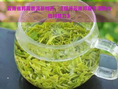 云南省邦葳普洱茶特点，《探寻云南邦葳普洱茶的独特魅力》