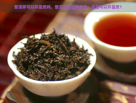 普洱茶可以开壶煮吗，普洱茶的正确煮法：是否可以开壶煮？