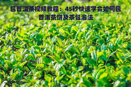 包普洱茶视频教程：45秒快速学会如何包普洱茶饼及茶包泡法