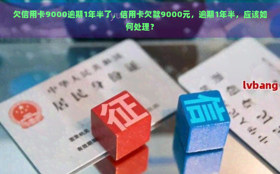 欠信用卡9000逾期1年半了，信用卡欠款9000元，逾期1年半，应该如何处理？