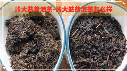 岭大益普洱茶-岭大益普洱茶怎么样