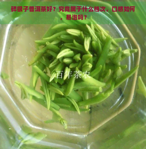 碎银子普洱茶好？究竟属于什么档次，口感如何，易泡吗？