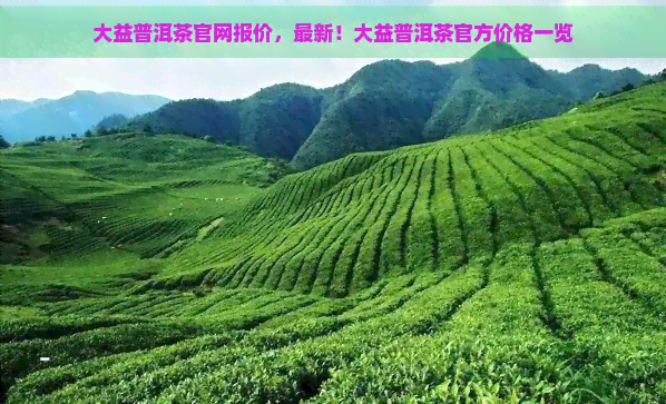 大益普洱茶官网报价，最新！大益普洱茶官方价格一览