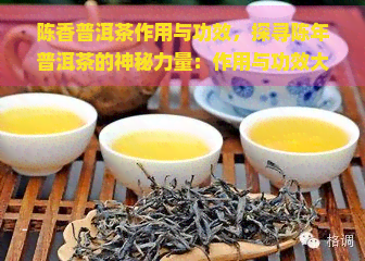 陈香普洱茶作用与功效，探寻陈年普洱茶的神秘力量：作用与功效大揭秘