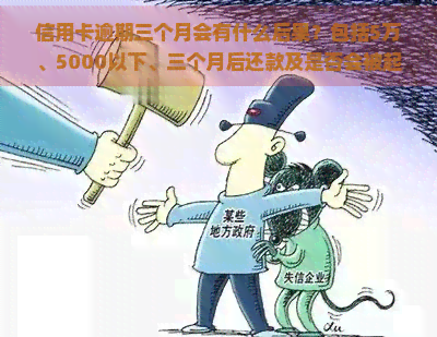 信用卡逾期三个月会有什么后果？包括5万、5000以下、三个月后还款及是否会被起诉，答案全在本文！