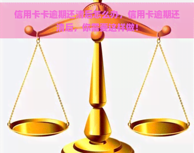 信用卡卡逾期还清后怎么办，信用卡逾期还清后，你需要这样做！