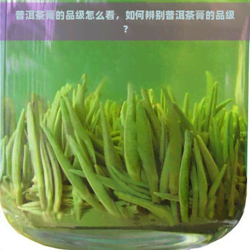 普洱茶膏的品级怎么看，如何辨别普洱茶膏的品级？