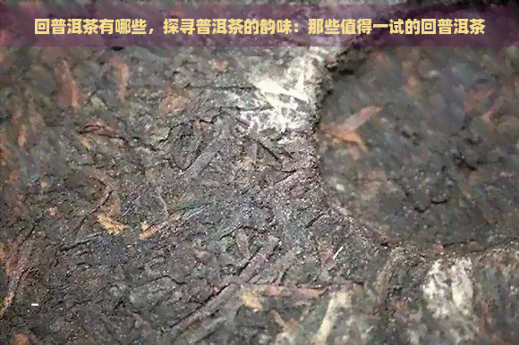 回普洱茶有哪些，探寻普洱茶的韵味：那些值得一试的回普洱茶