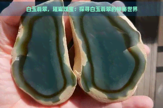 白玉翡翠，璀璨瑰宝：探寻白玉翡翠的神秘世界