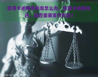 信用卡逾期无利息怎么办，信用卡逾期未还，是否需要支付利息？