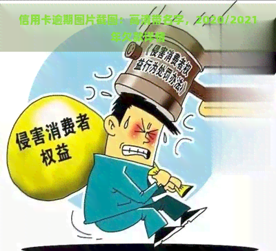 信用卡逾期图片截图：高清带名字，2020/2021年欠款详情