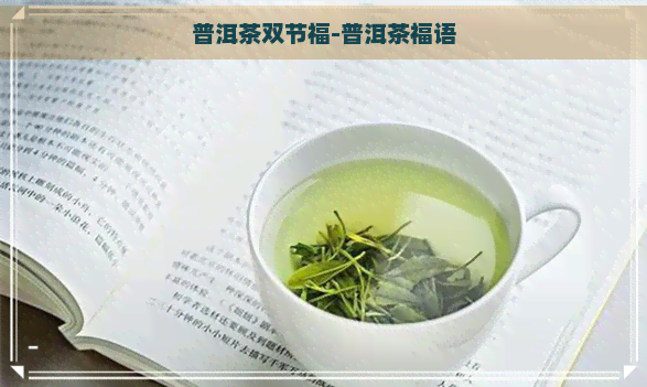 普洱茶双节福-普洱茶福语