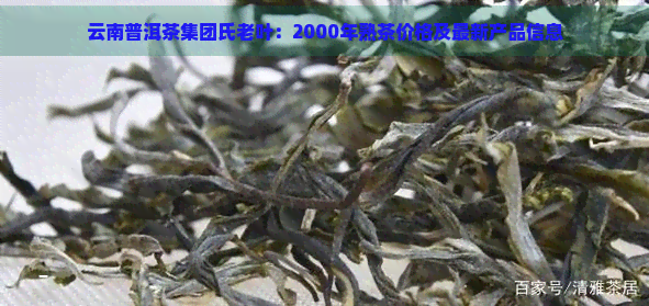 云南普洱茶集团氏老叶：2000年熟茶价格及最新产品信息