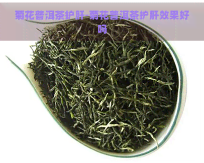 菊花普洱茶护肝-菊花普洱茶护肝效果好吗