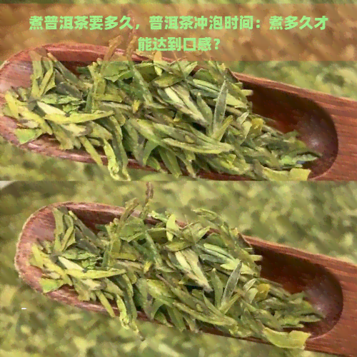 煮普洱茶要多久，普洱茶冲泡时间：煮多久才能达到口感？