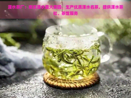 溧水茶厂：南京溧水更大茶园，生产优质溧水名茶，提供溧水茶社、茶馆服务