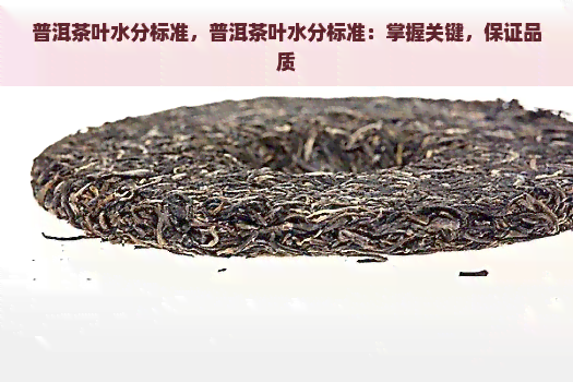 普洱茶叶水分标准，普洱茶叶水分标准：掌握关键，保证品质