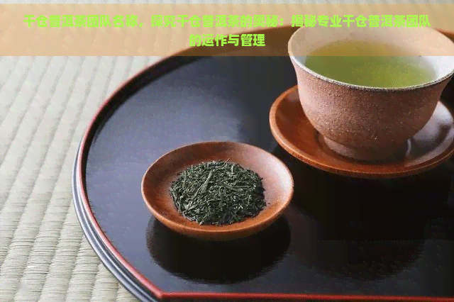 干仓普洱茶团队名称，探究干仓普洱茶的奥秘：揭秘专业干仓普洱茶团队的运作与管理