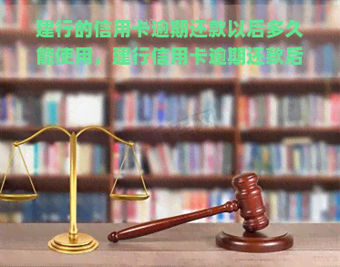 建行的信用卡逾期还款以后多久能使用，建行信用卡逾期还款后多长时间可以恢复使用？