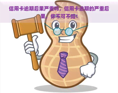 信用卡逾期后果严重吗，信用卡逾期的严重后果，你不可不知！