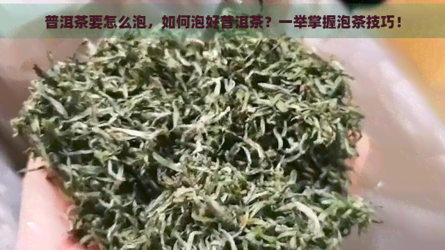 普洱茶要怎么泡，如何泡好普洱茶？一举掌握泡茶技巧！